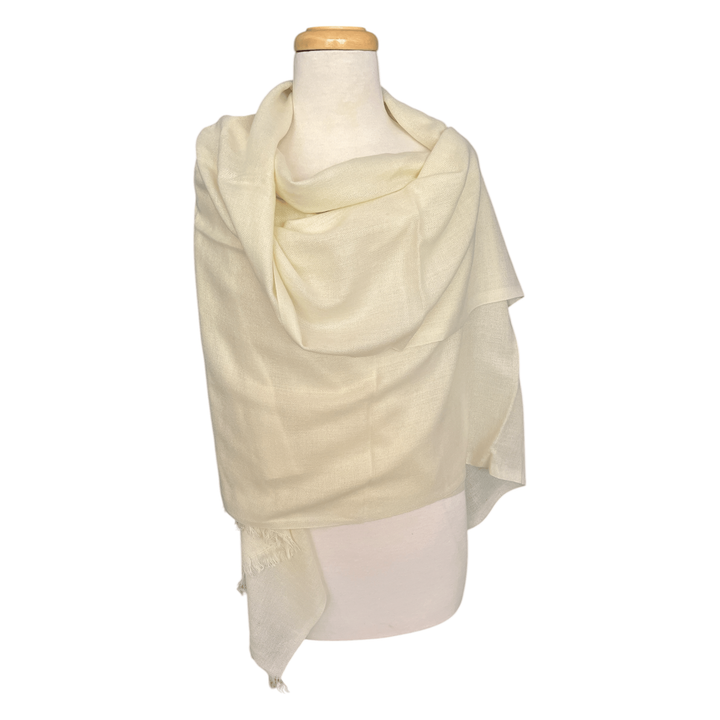 Scarves Australia Luxury Scarves Luxury Pashmina Shawl - Pure Cashmere - Off White Cream