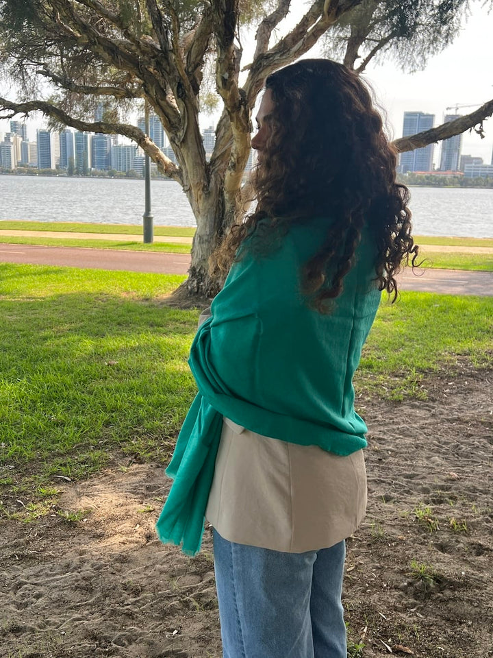 Scarves Australia Luxury Scarves Luxury Shawl - Deep Aegean Turquoise