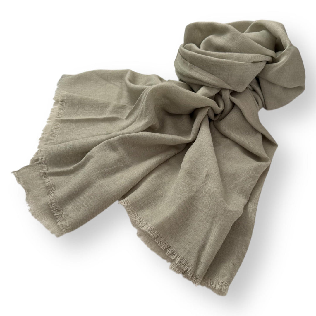 Scarves Australia Luxury Scarves Luxury Shawl - Muted Greige -  Natural