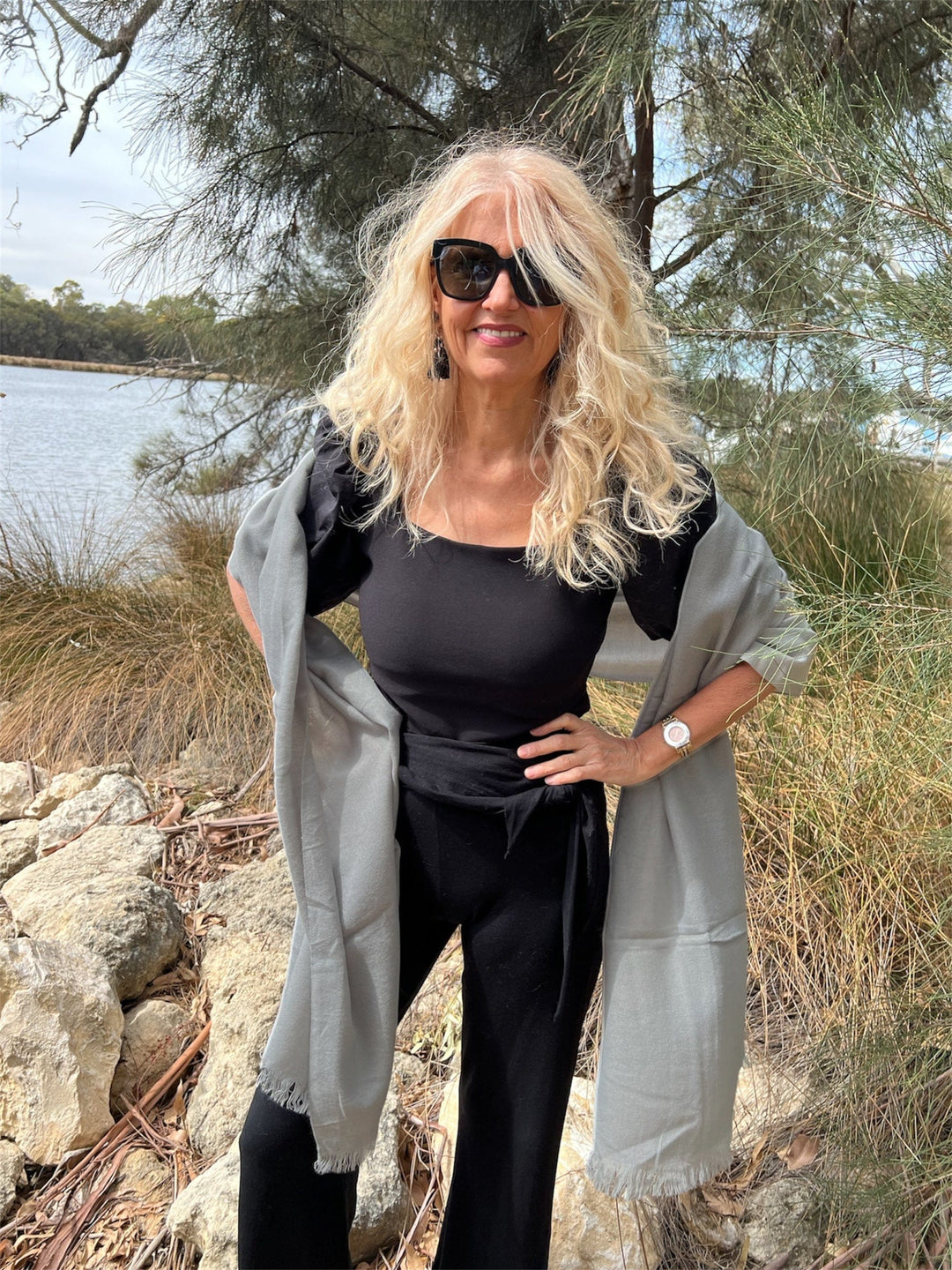 Scarves Australia Luxury Scarves Luxury Shawl Pure Cashmere Premium - Grey