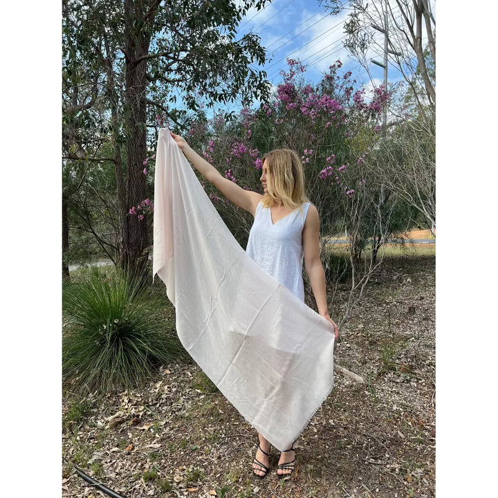 Scarves Australia Luxury Scarves ✨ Luxury Shawl - Silk Cashmere - Delicate Rose Quartz