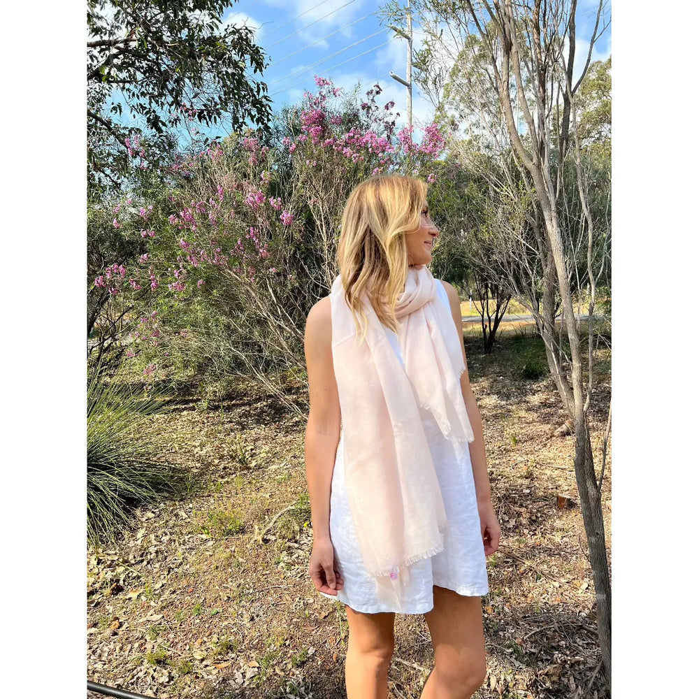 Scarves Australia Luxury Scarves ✨ Luxury Shawl - Silk Cashmere - Delicate Rose Quartz