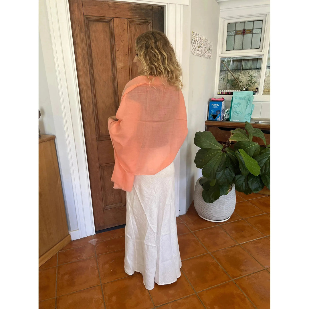Scarves Australia Luxury Scarves ✨ Luxury Shawl - Silk Cashmere - Summer Melon