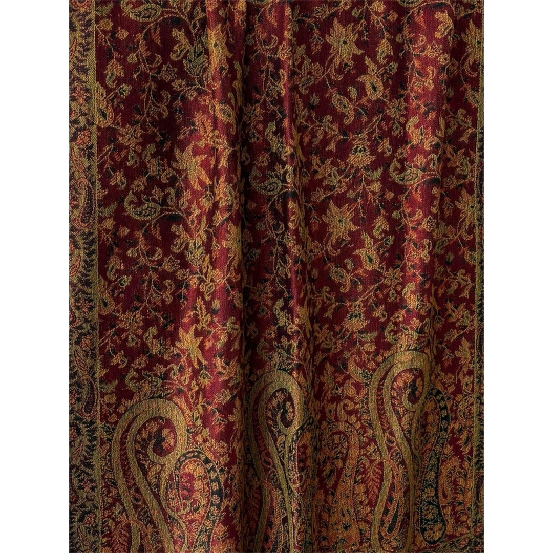 Scarves Australia Luxury Scarves Pashmina Paisley - Deep Red Warm Ochre