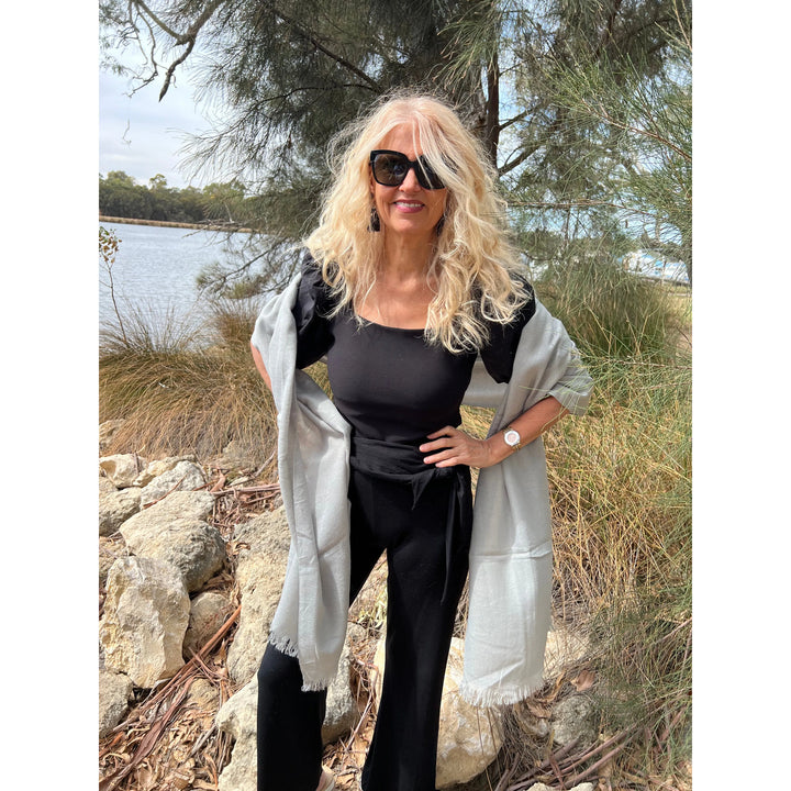 Scarves Australia Luxury Scarves Pashmina Shawl Pure Cashmere Luxury - Light Grey