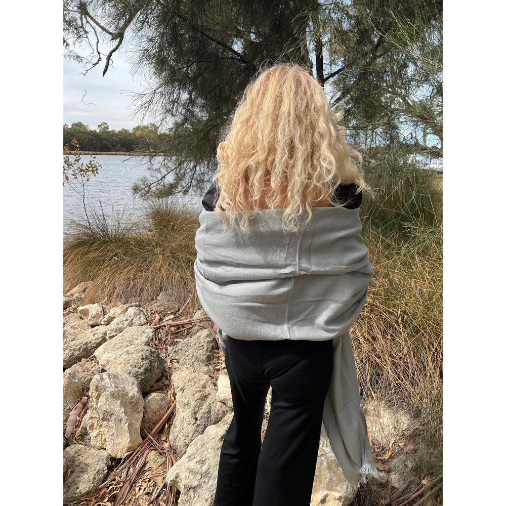 Scarves Australia Luxury Scarves Pashmina Shawl Pure Cashmere Luxury - Light Grey