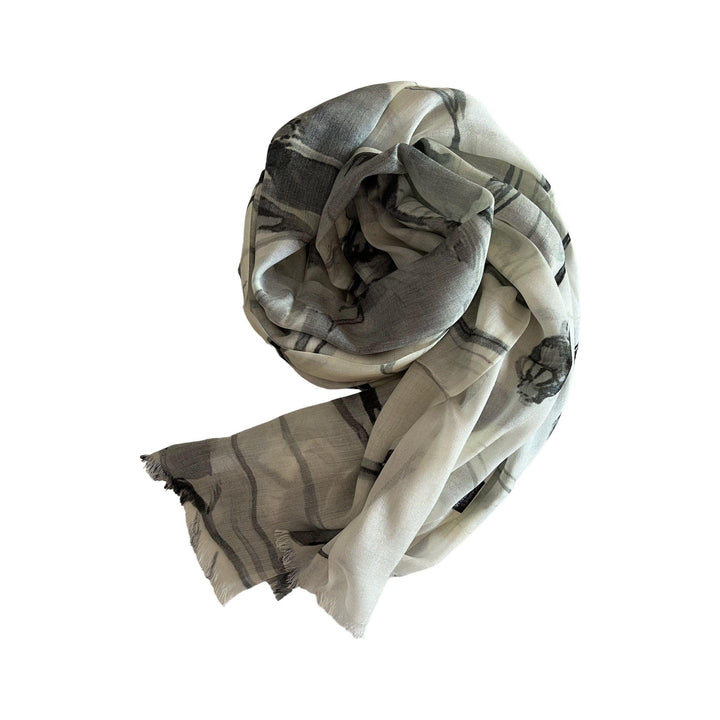 Scarves Australia Luxury Scarves 🌺 Poppy Scarf Black  Luxury  Bloom Deluxe
