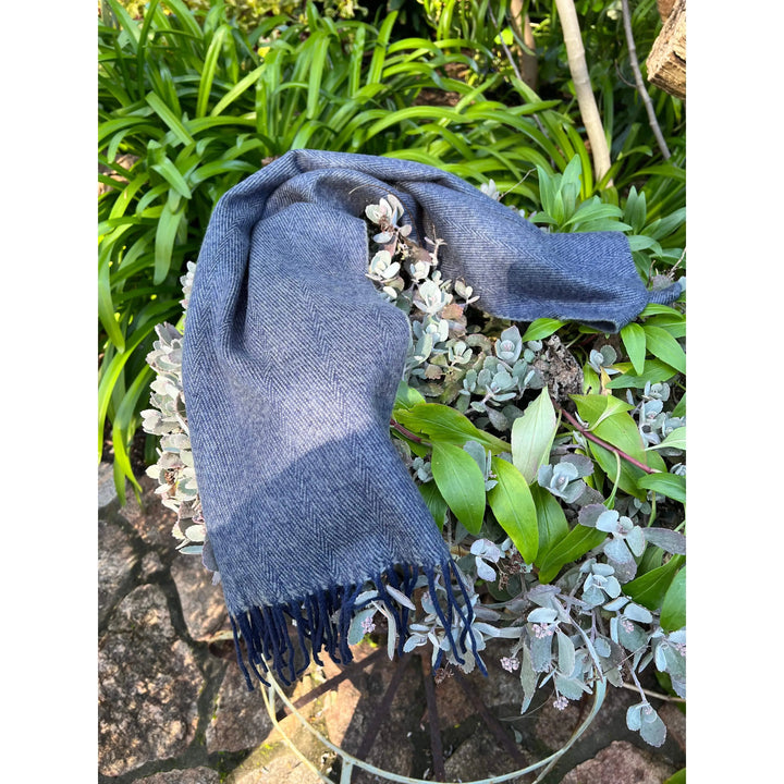 Scarves Australia Mens Scarves Mens Scarf - Cashmere Wool- Unisex Scarf - Blue Indigo