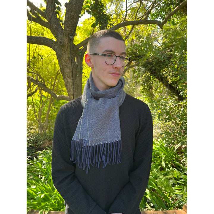 Scarves Australia Mens Scarves Mens Scarf - Cashmere Wool- Unisex Scarf - Blue Indigo