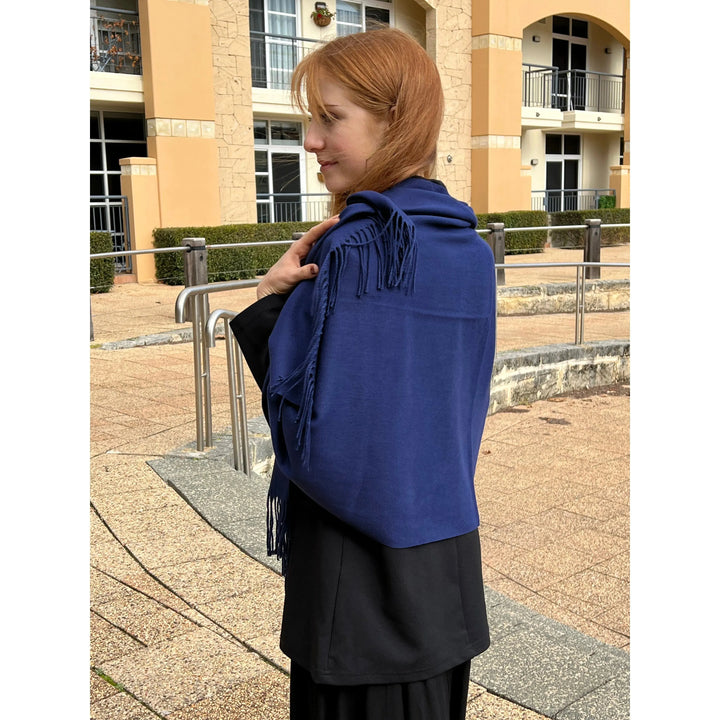 Scarves Australia Pashmina Pashmina Shawl Deep Blue - Classic Shawl