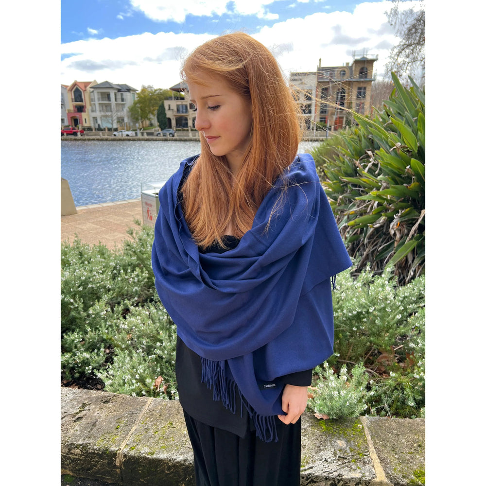 Scarves Australia Pashmina Pashmina Shawl Deep Royal Blue - Classic Shawl