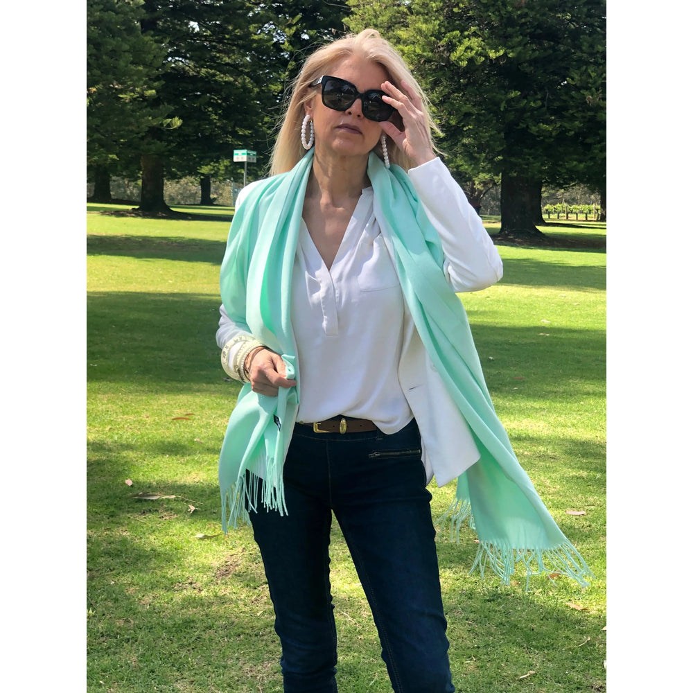 Scarves Australia Pashmina Shawl - Classic Scarf - Mint Green