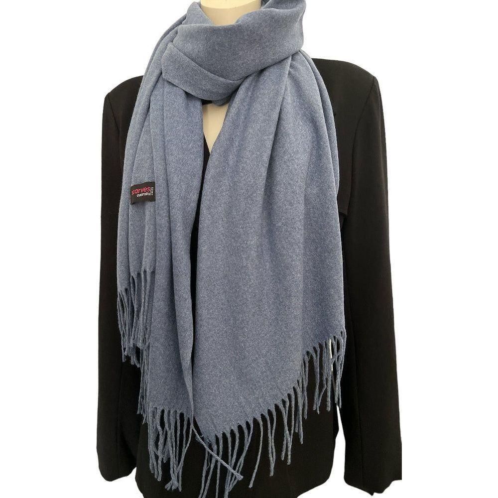 Scarves Australia Pashmina Shawl - Denim Blue - Winter Weight