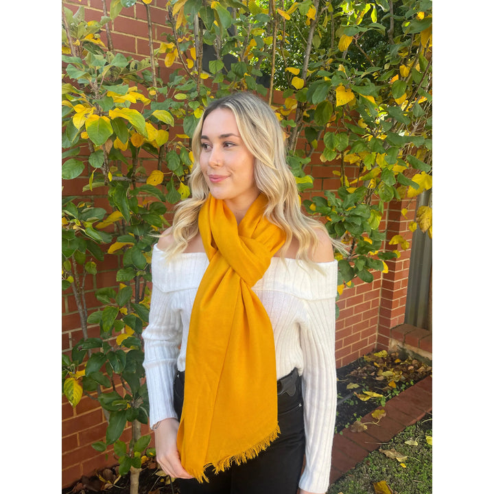 Scarves Australia Pure Cashmere Shawl - Turmeric Yellow - NEW!