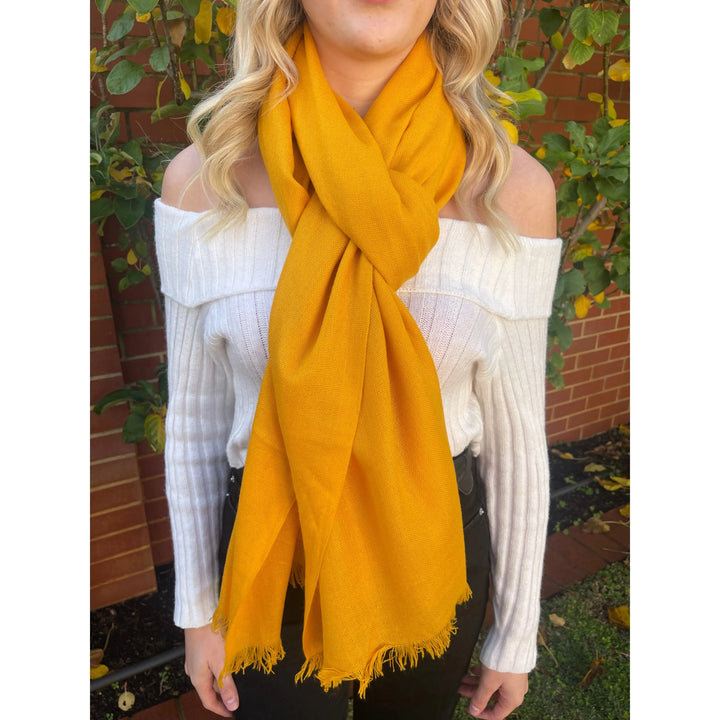 Scarves Australia Pure Cashmere Shawl - Turmeric Yellow - NEW!