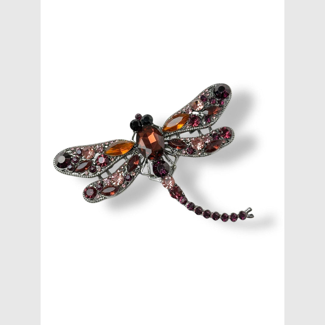 Scarves Australia Scarf Accessories Dragonfly Brooch - Warm Berry