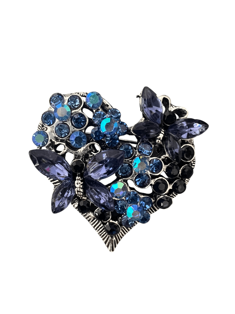 Scarves Australia Scarf Accessories Scarf Brooch - Butterfly Blue Heart