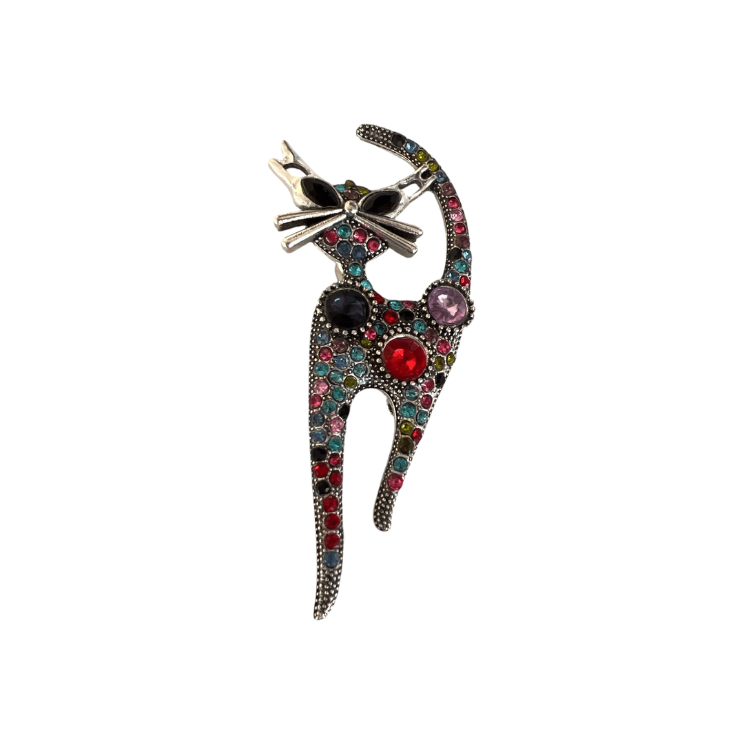 Scarves Australia Scarf Accessories Scarf Cat Brooch - Multicoloured
