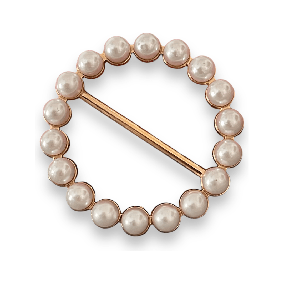 Scarves Australia Scarf Pin Scarf Pin Brooch - Pearl on Gold