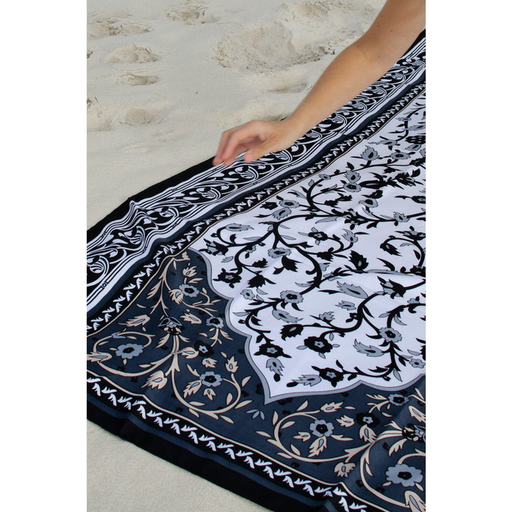 Scarves Australia Scarves & Shawls 💥 Black Gold- Floral Print Scarf Shawl - Beach Wrap