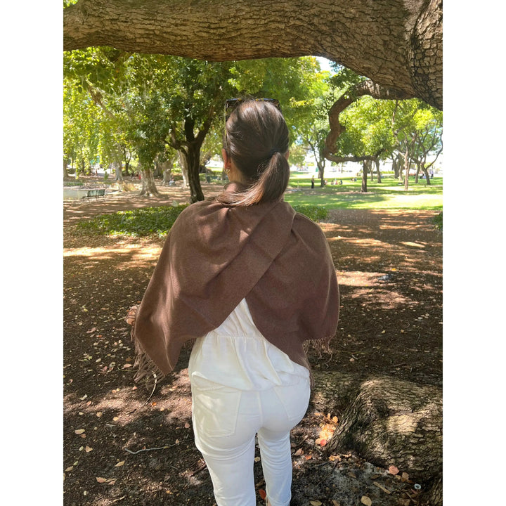 Scarves Australia Scarves & Shawls Brown Pashmina Shawl Brown Cocoa - Warm Winter Scarf
