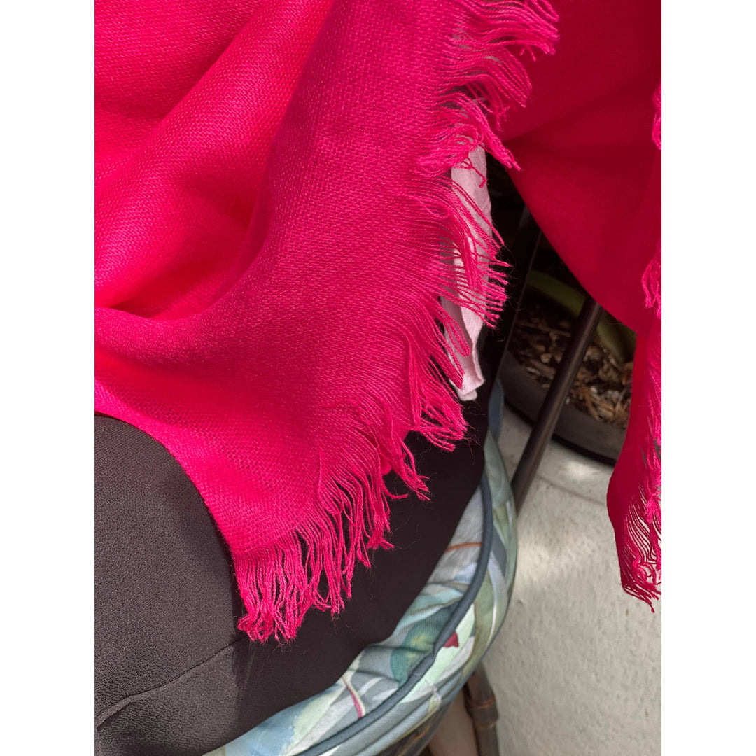 Scarves Australia Scarves & Shawls Hot Pink Fuchsia Shawl - Pure Cashmere Luxury
