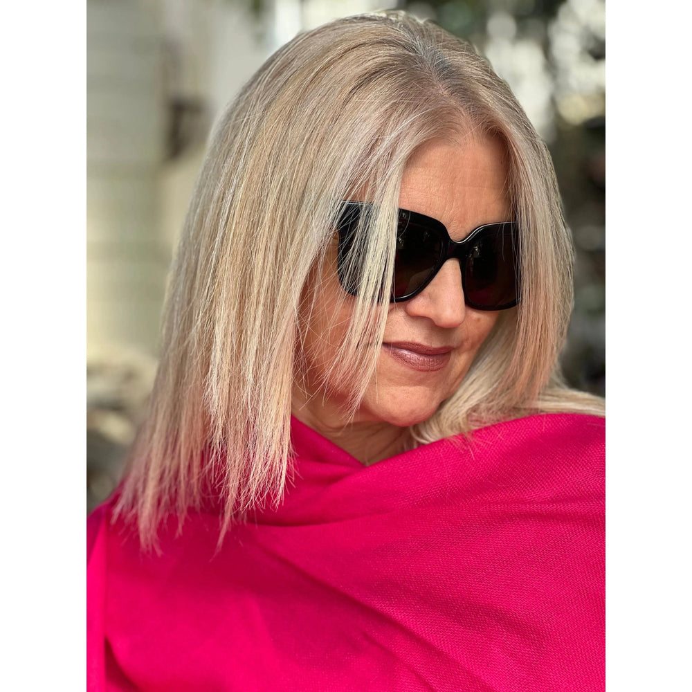 Scarves Australia Scarves & Shawls Hot Pink Fuchsia Shawl - Pure Cashmere Luxury