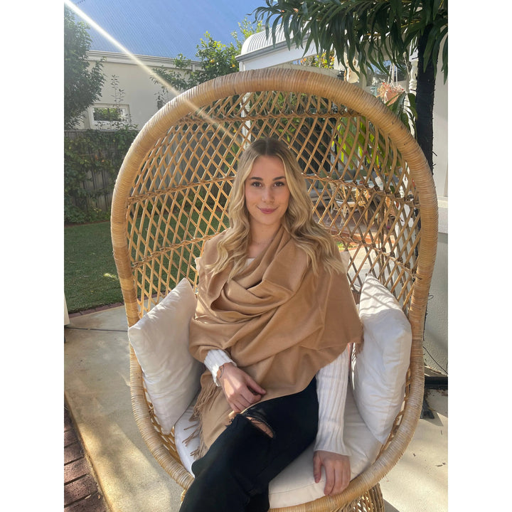 Scarves Australia Scarves & Shawls Pashmina Shawl Camel - Warm Winter Scarf