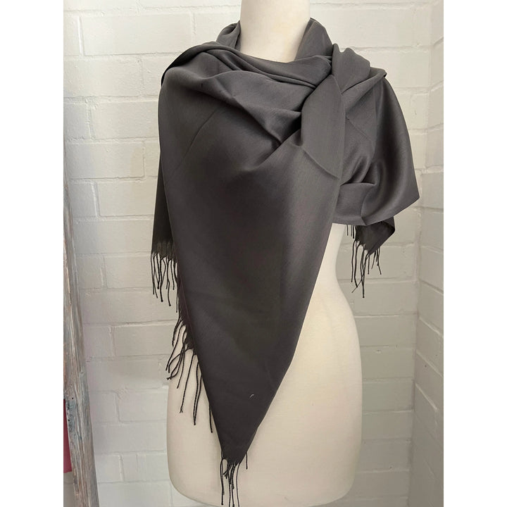Scarves Australia Scarves & Shawls 💥Pashmina Shawl - Mid Grey - Lightweight