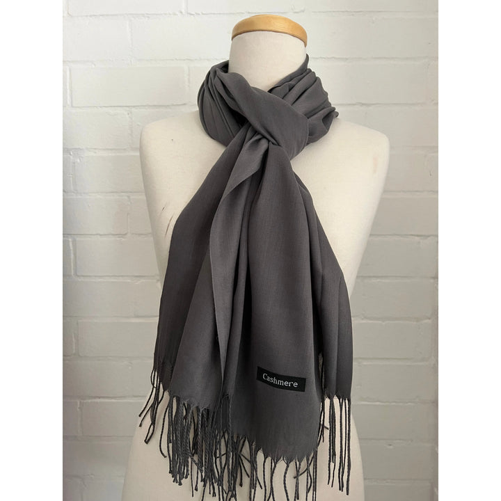 Scarves Australia Scarves & Shawls 💥Pashmina Shawl - Mid Grey - Lightweight