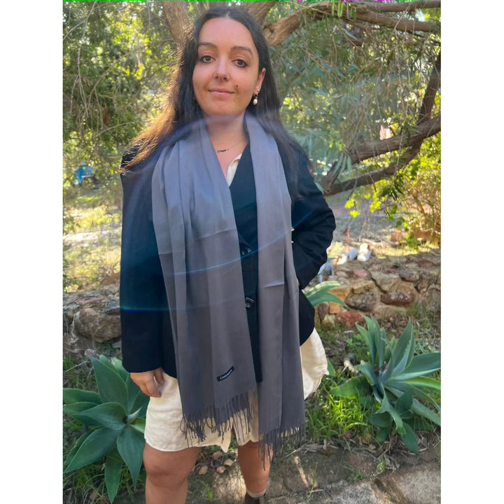 Scarves Australia Scarves & Shawls 💥Pashmina Shawl - Mid Grey - Lightweight