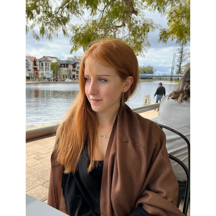 Scarves Australia Scarves & Shawls Pashmina Shawl - Pure Cashmere - Brown