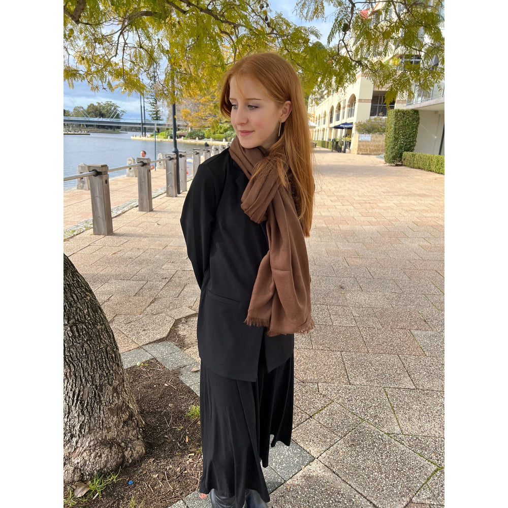 Scarves Australia Scarves & Shawls Pashmina Shawl - Pure Cashmere - Brown