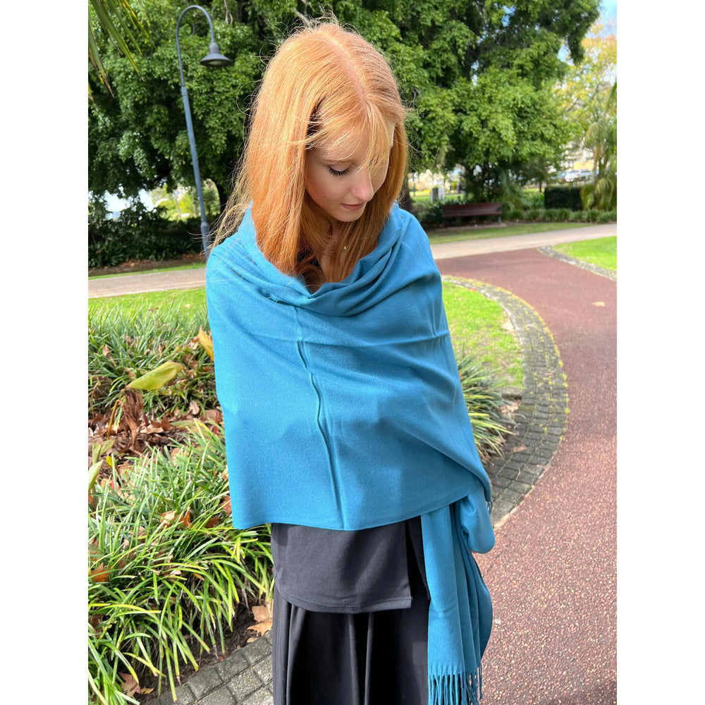 Scarves Australia Scarves & Shawls Pashmina Shawl - Teal Blue