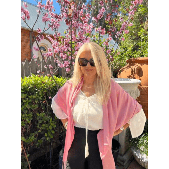Scarves Australia Scarves & Shawls Pink Blossom Pashmina Shawl - Lightweight