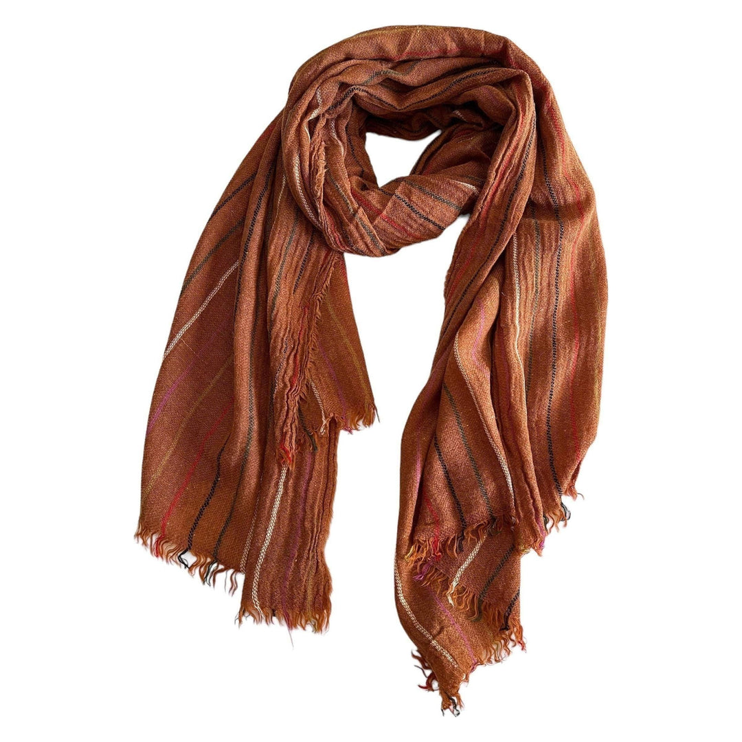 Scarves Australia Scarves & Shawls Rust Scarf - Unisex Scarf - Striped Scarf