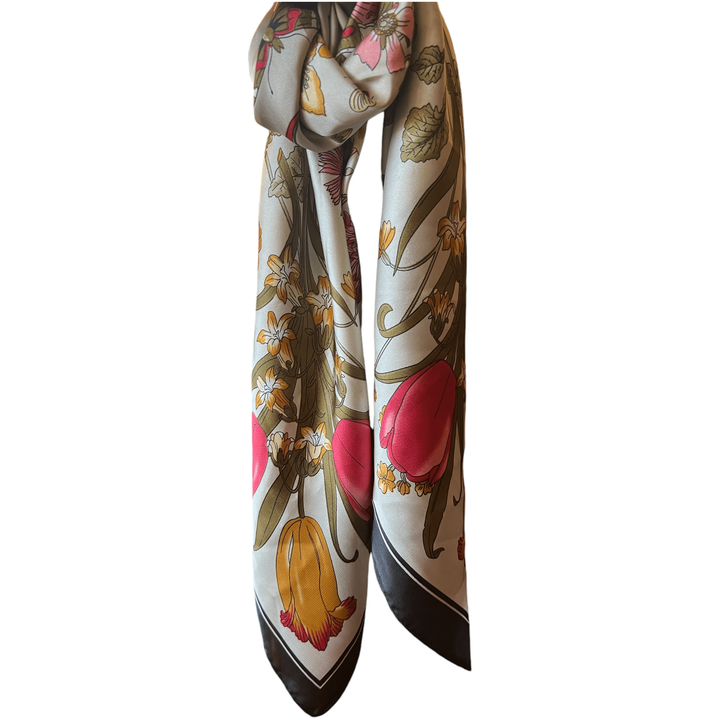 Scarves Australia Silk Scarves Floral Scarf Butterflies - Square - Head Scarf