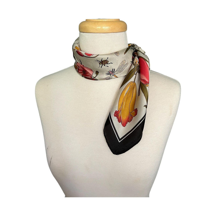 Scarves Australia Silk Scarves Floral Scarf Butterflies - Square - Head Scarf
