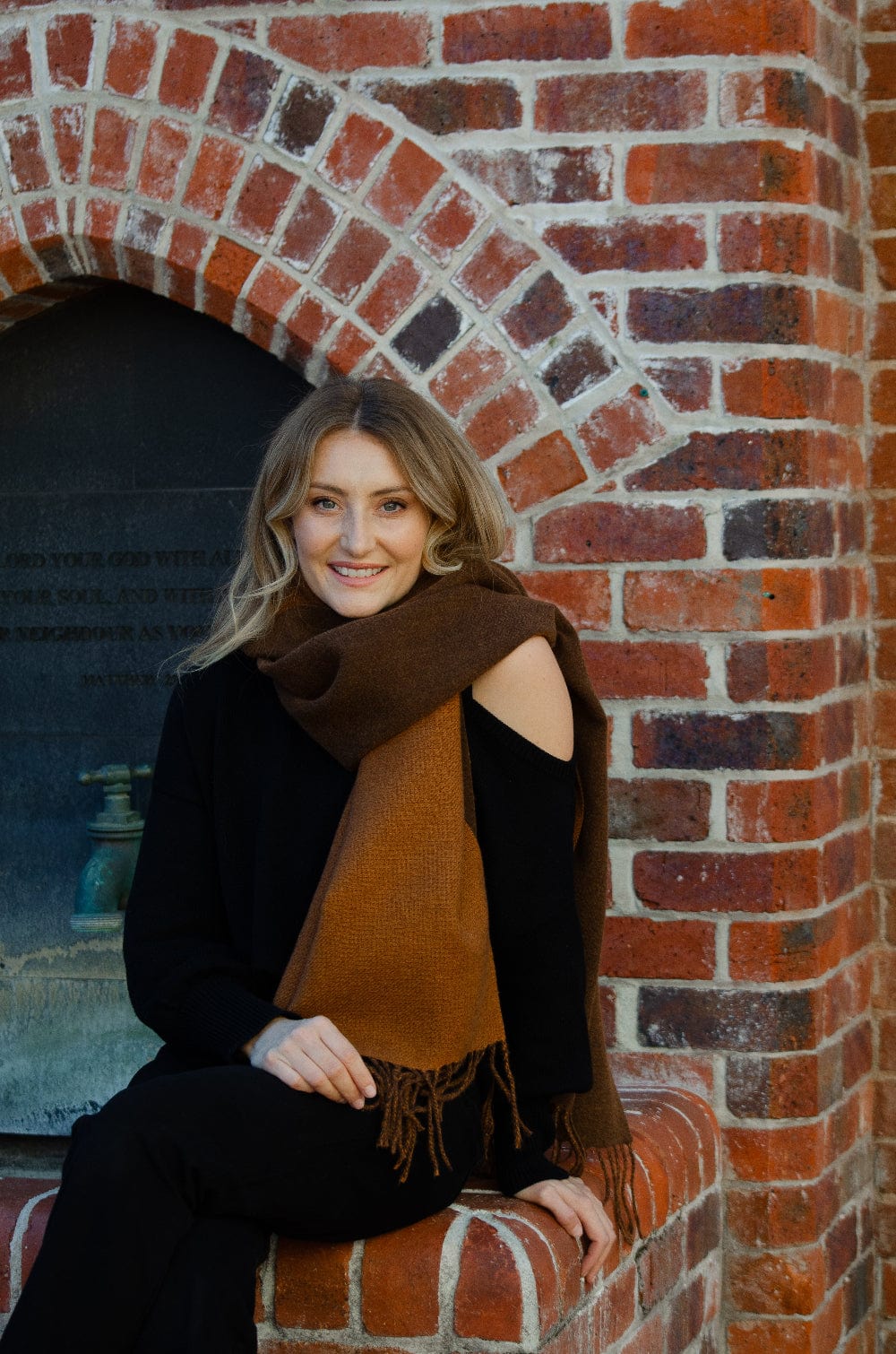 Scarves Australia Winter Scarves Winter Scarf - Duo tone - Chocolate Rust