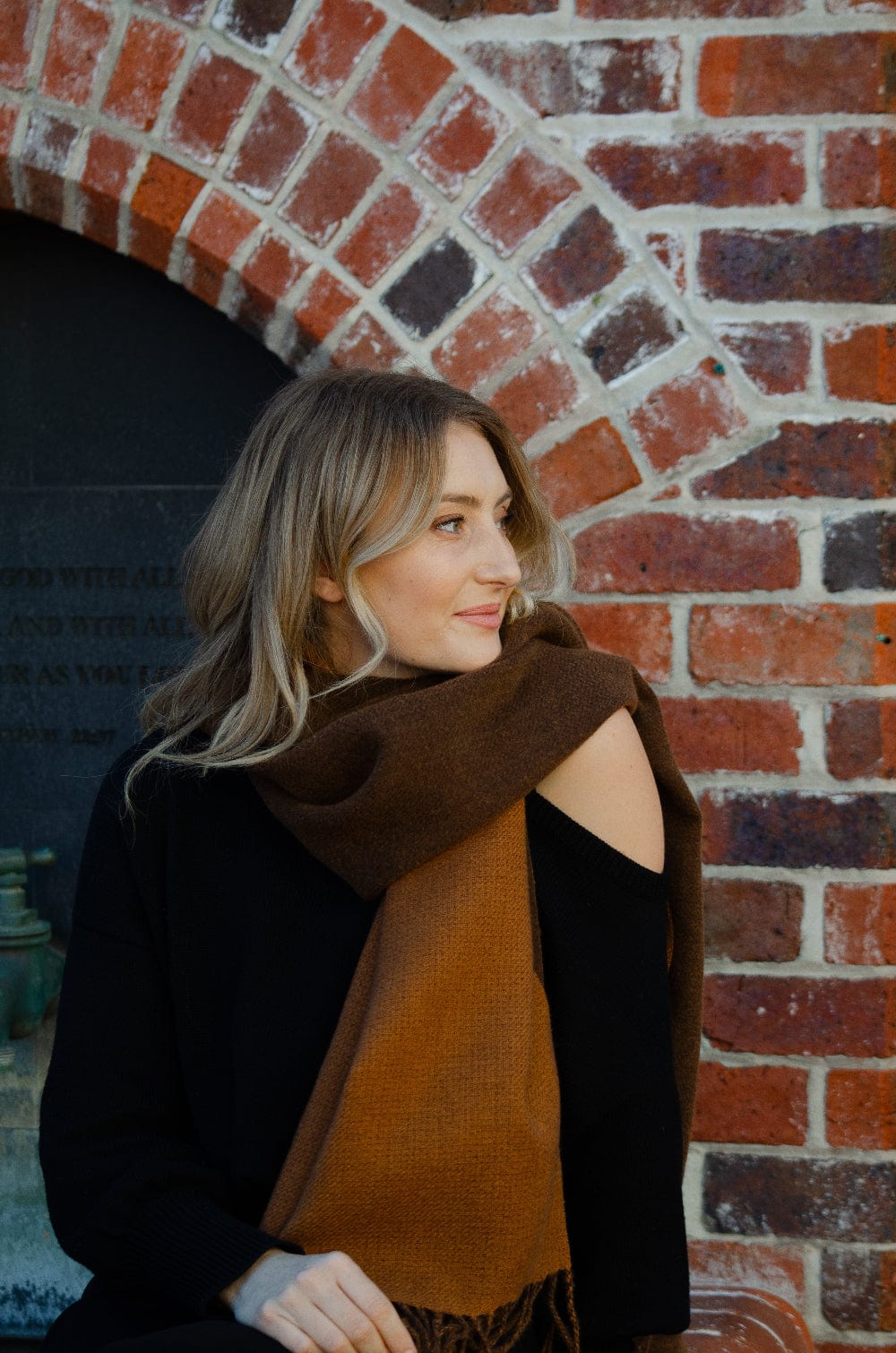 Scarves Australia Winter Scarves Winter Scarf - Duo tone - Chocolate Rust