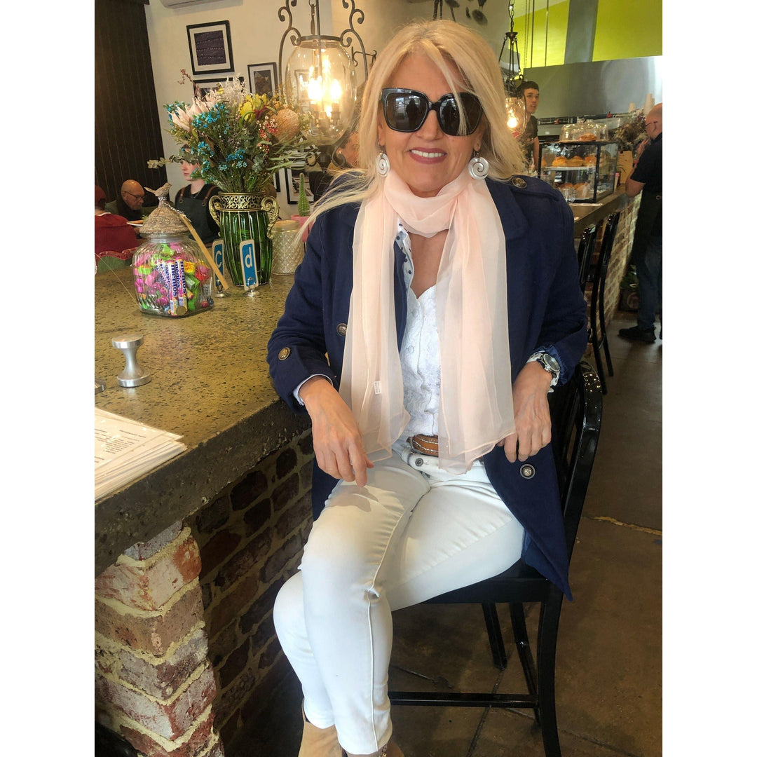 Scarves Australia Apparel & Accessories Apricot Blush Chiffon Scarf - Summer Scarf - Lightweight