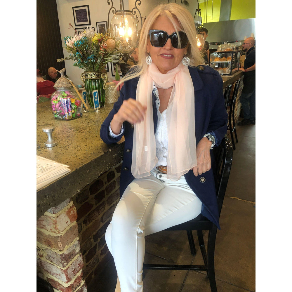 Scarves Australia Apparel & Accessories Apricot Blush Chiffon Scarf - Summer Scarf - Lightweight