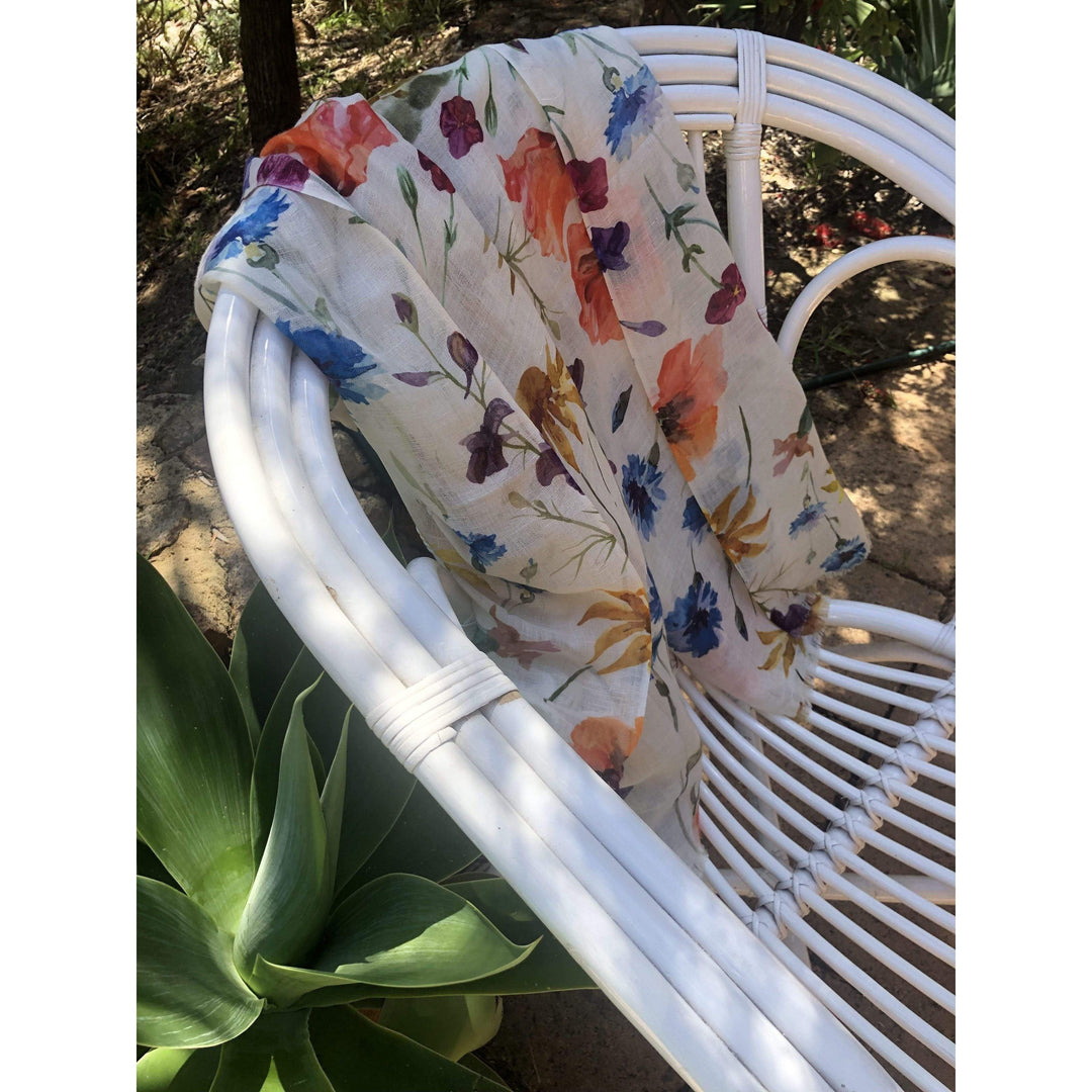 Scarves Australia Apparel & Accessories Floral Delight -Scarf  Linen Cotton