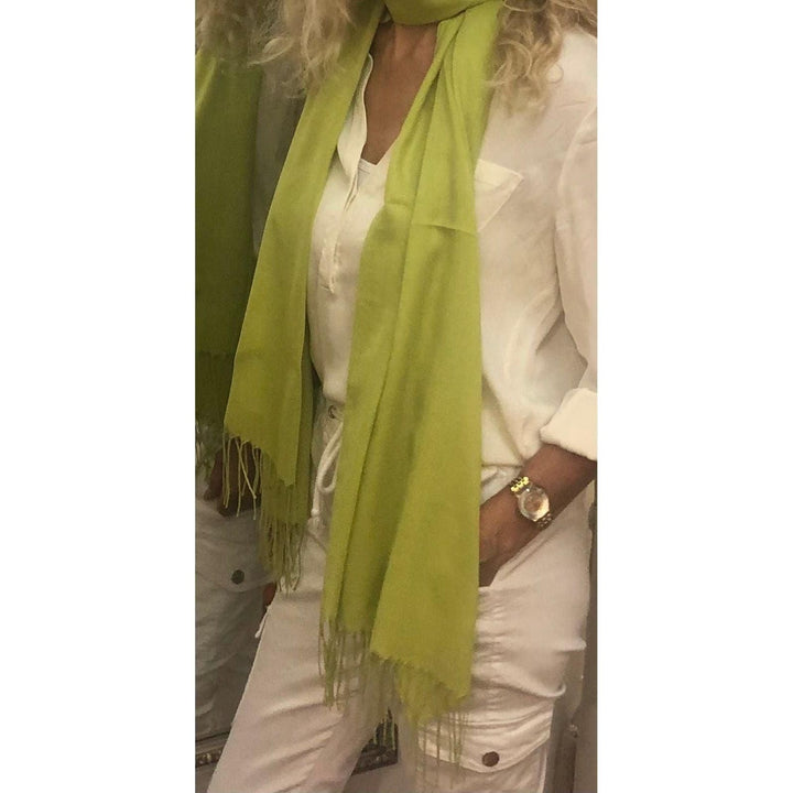 Scarves Australia Apparel & Accessories Grass Green -  Lightweight Pashmina Scarf