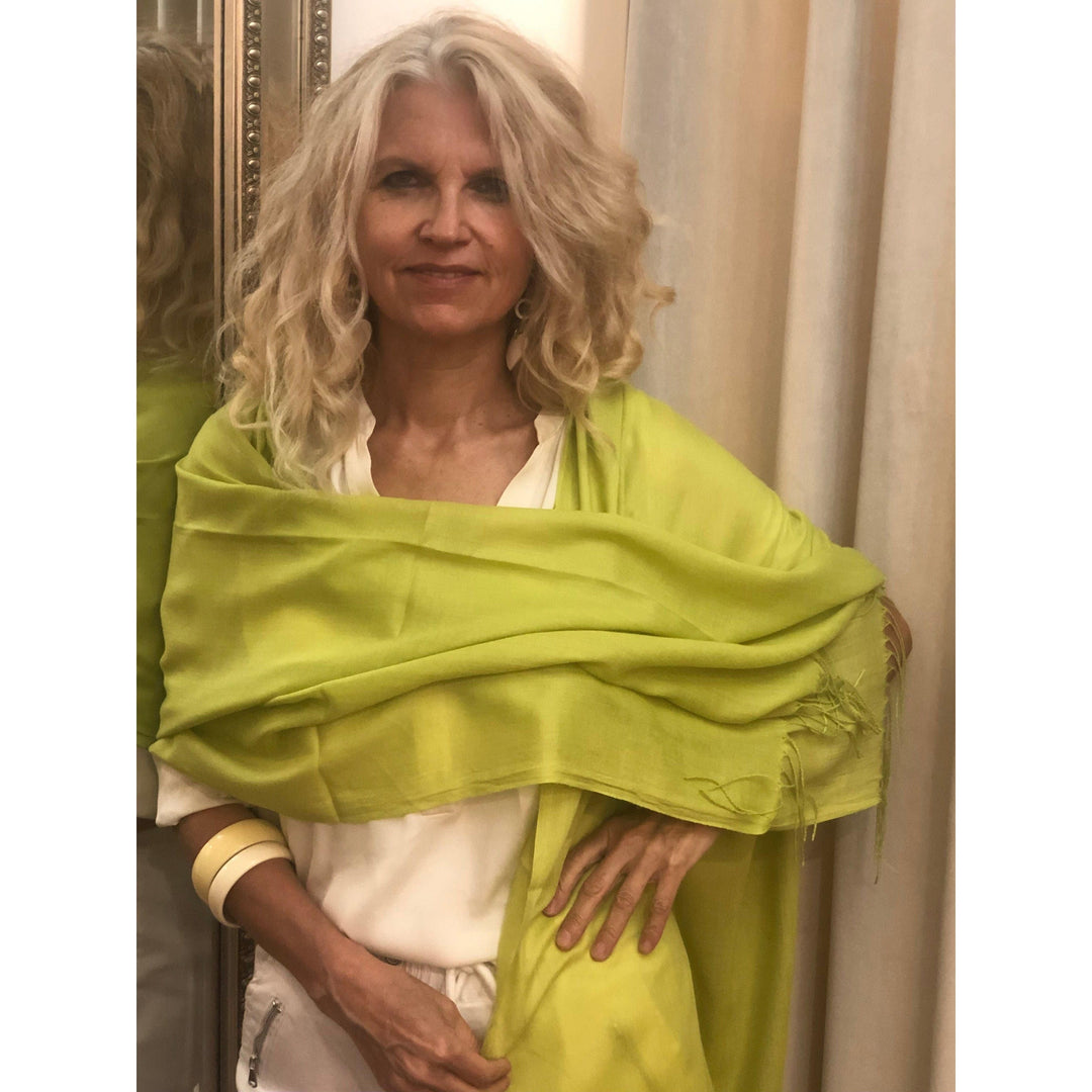 Scarves Australia Apparel & Accessories Grass Green -  Lightweight Pashmina Scarf