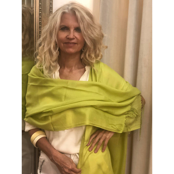Scarves Australia Apparel & Accessories Grass Green -  Lightweight Pashmina Scarf