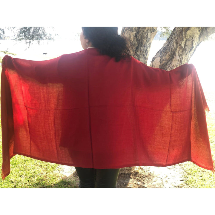 Scarves Australia Apparel & Accessories Luxury Pashmina Red - Pure Cashmere