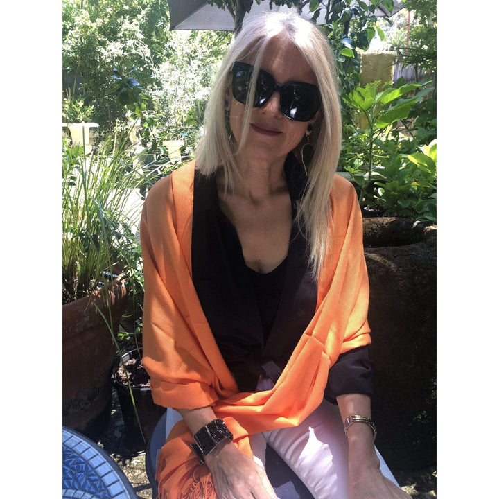 Scarves Australia Apparel & Accessories Orange Summer Pashmina