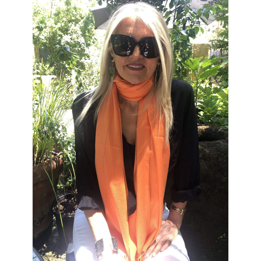 Scarves Australia Apparel & Accessories Orange Summer Pashmina