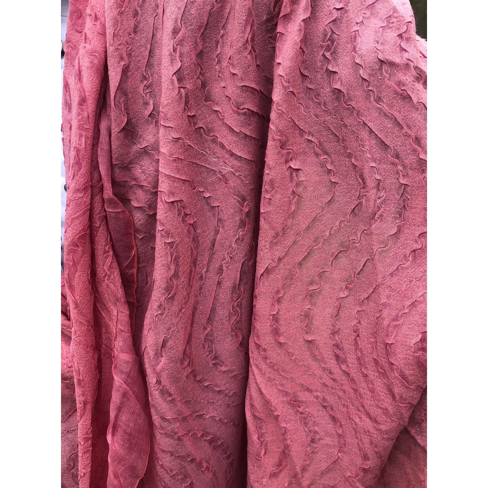 Scarves Australia Apparel & Accessories Pink Scarf - Rose Pink Shawl - Textured - Wave